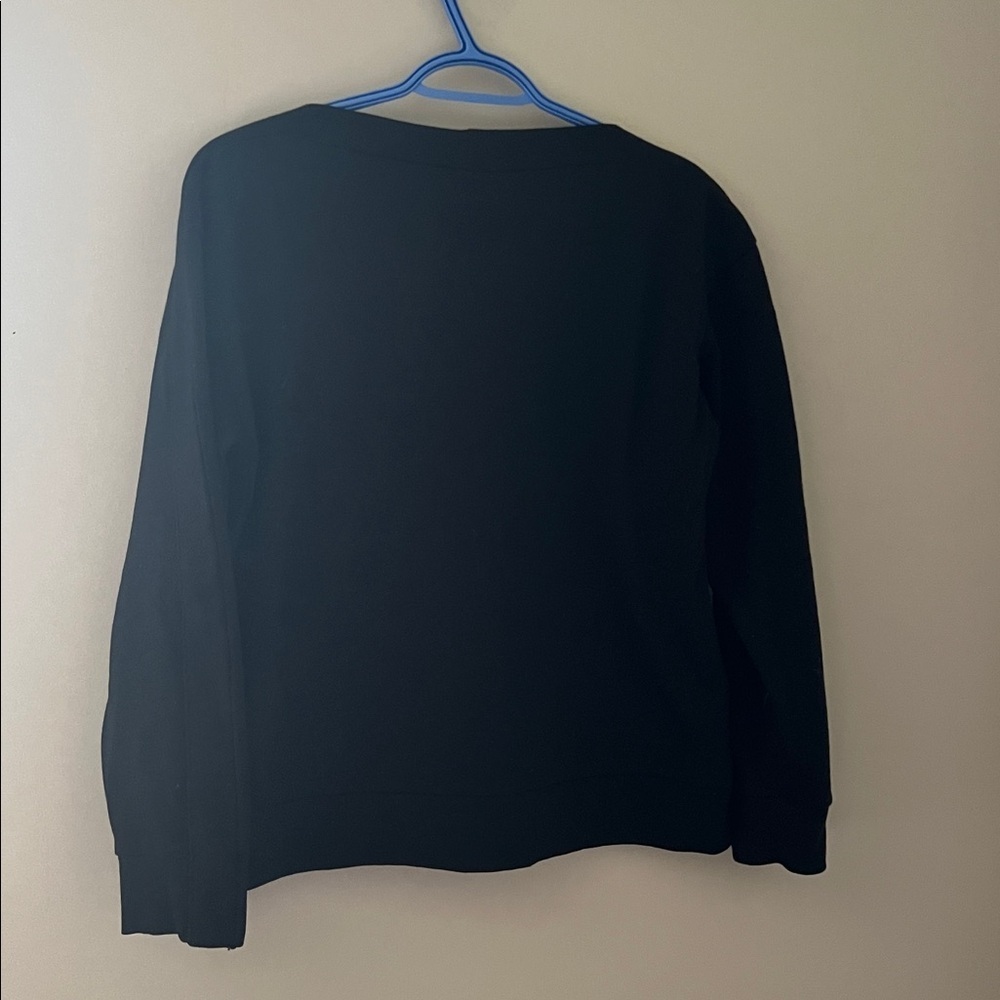 Tommy Hilfiger Black Rhinestone Logo Sweatshirt Women’s Medium - Picture 3 of 5